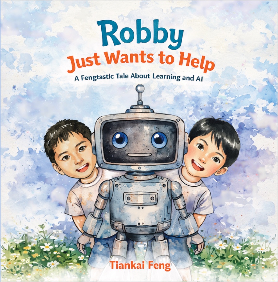 Robby Just Wants to Help book cover, a children's picture book about AI
